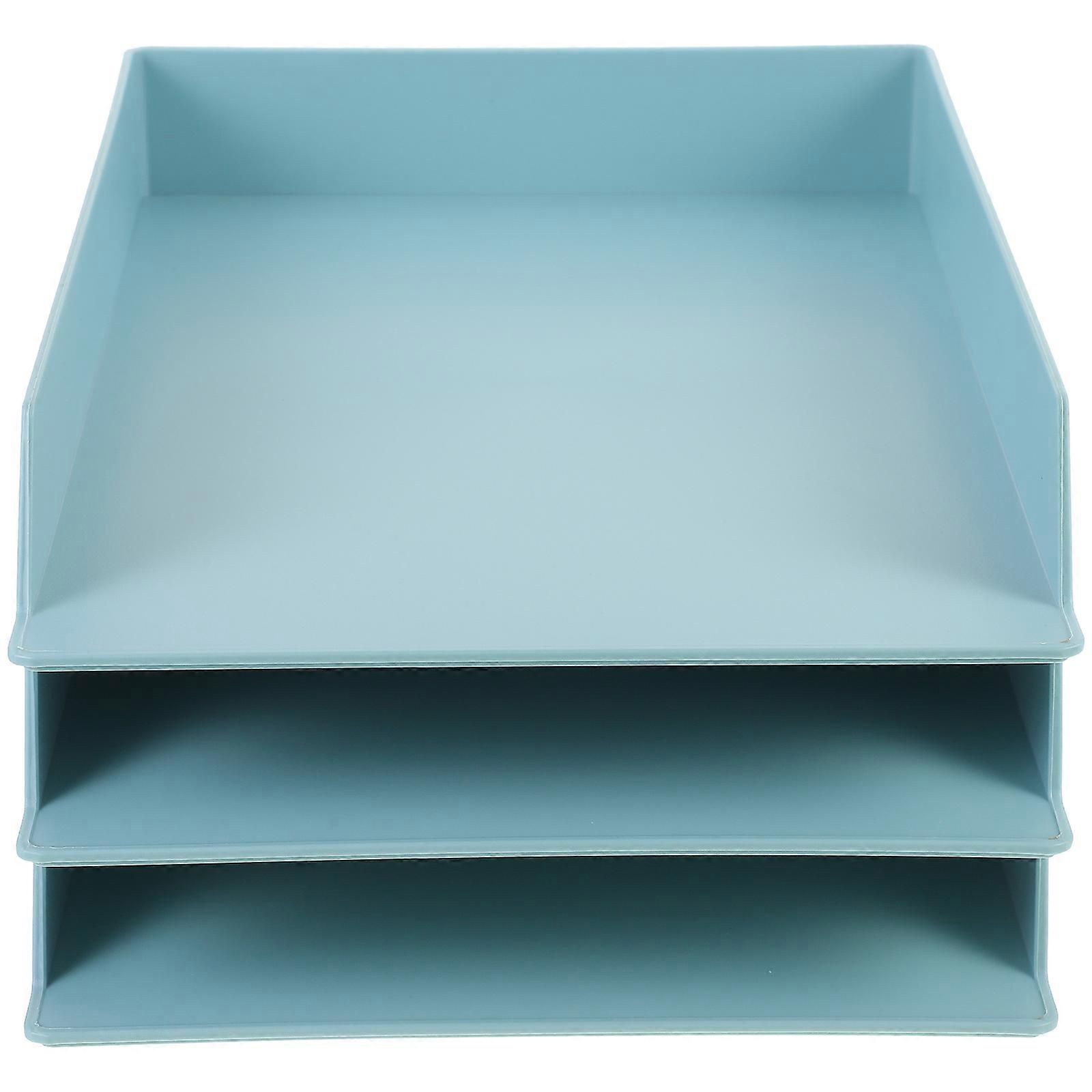Drawer Type Desktop Storage Box Multi-Functional Storage Rack Office Desk Organization Green 32.20X24.00X15.00CM 3Pcs