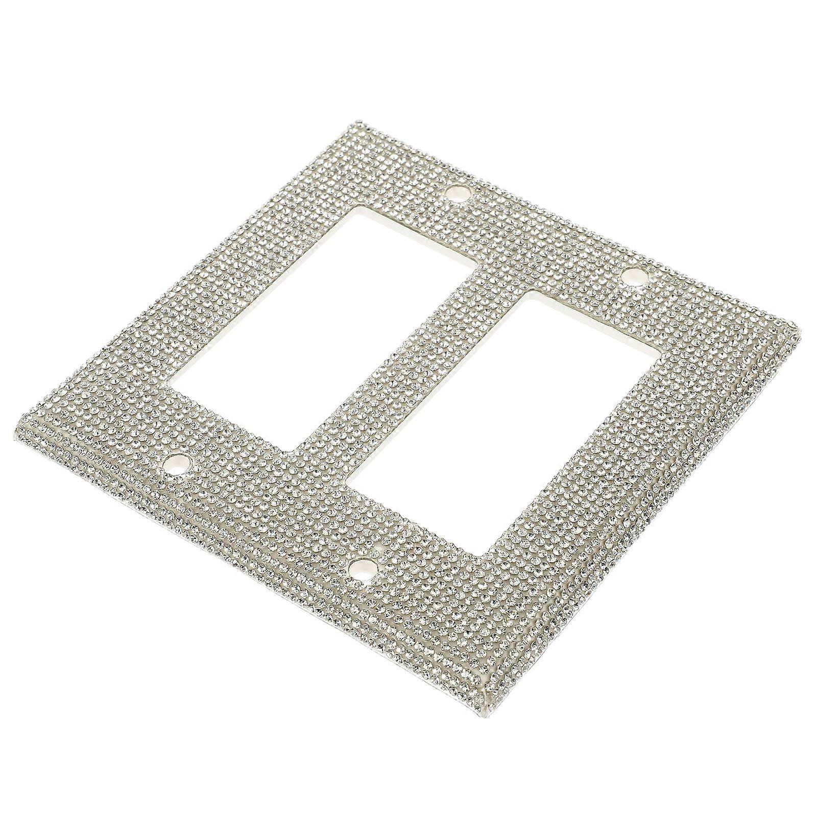 Decorative Socket Panel Plastic Socket Cover Electrical Upgrade Silver Standard 2Hole Warping Switch Socket 1Set