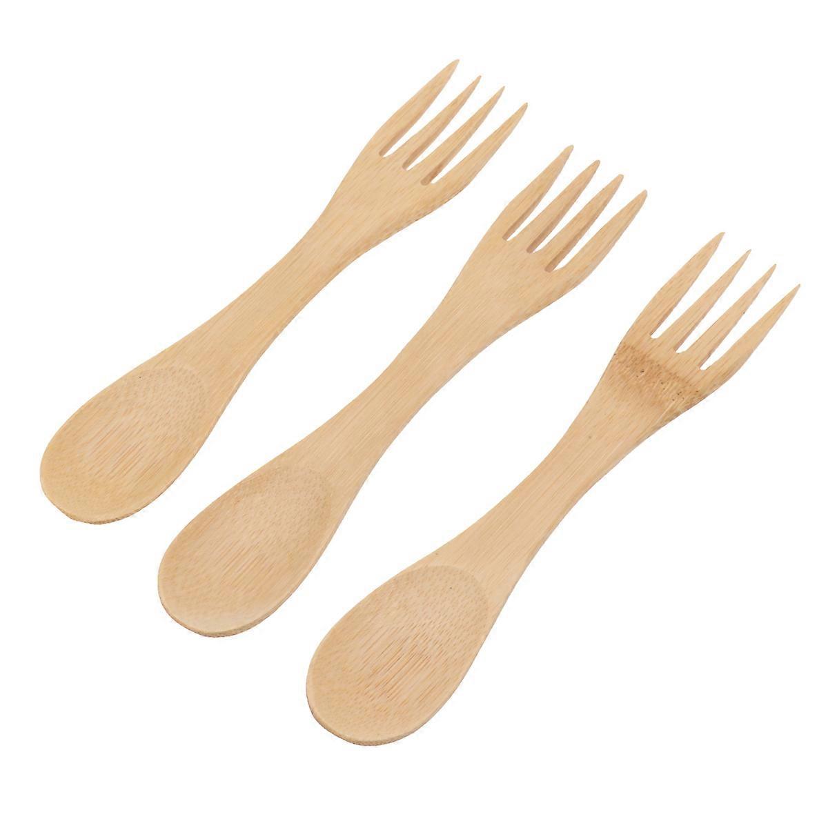 Reusable Utensils For Kids Childrens Fork Spoon Khaki 5Pcs Lightweight
