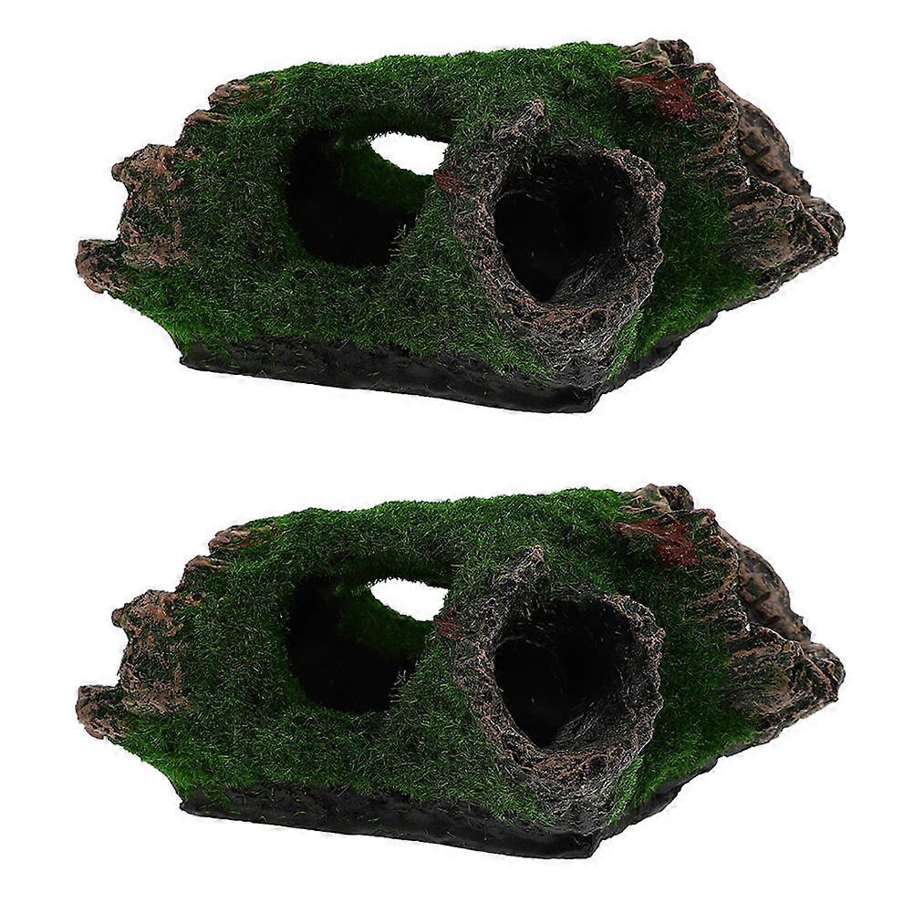 Spawning Cave Tree Shape Fish Tank Adornment For Aquatic Landscaping 2Pack