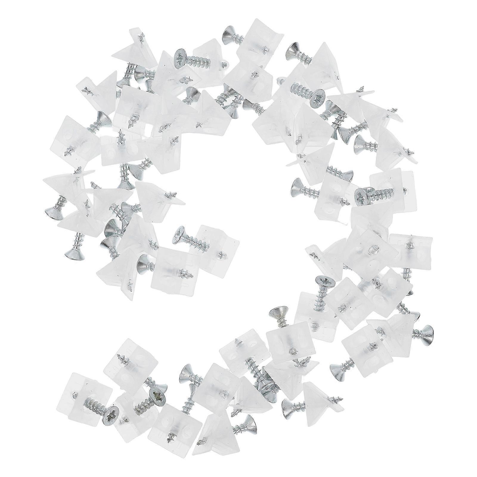 50pcs Durable Plastic Furniture Mending Wedges for Drawer Bottom Supports, Corner Braces for Cabinets, Dressers & Shelves – Quick Installation &