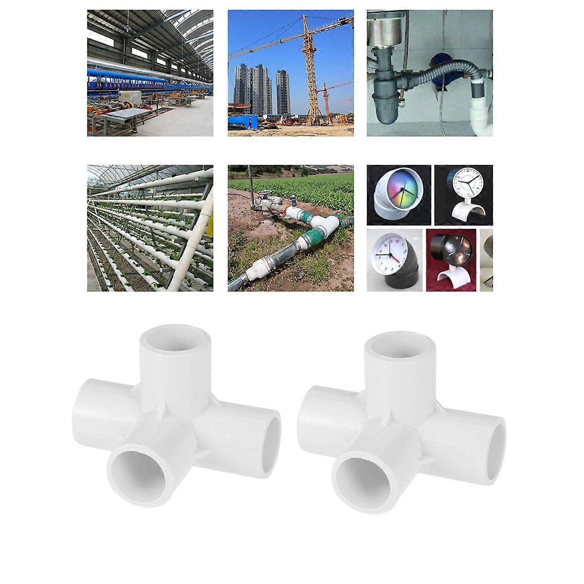 Pvc Irrigation Fittings Joint Pvc Links Fitting Water Connector For Water System Installation 7x4.5x4.5cm Square Shape 10Set