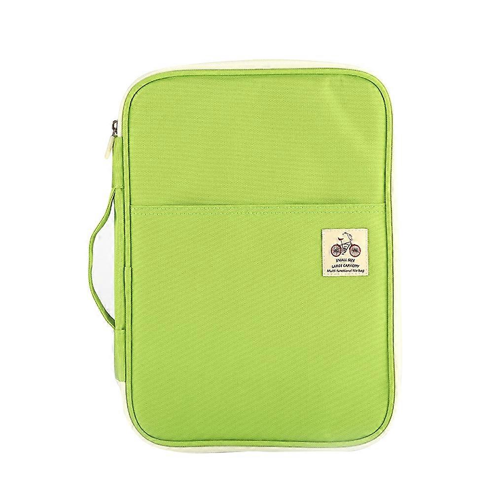 Documents Organizer A4 Document Bag Waterproof Travel Business Men Women Light Green 35*25*3cm Storage 1Set