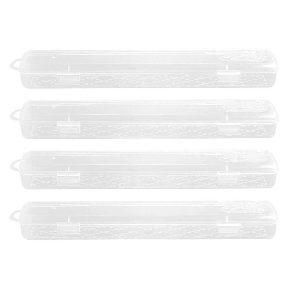 Transparent Pen Case Clear Plastic Container Art Supplies Storage Dustproof
