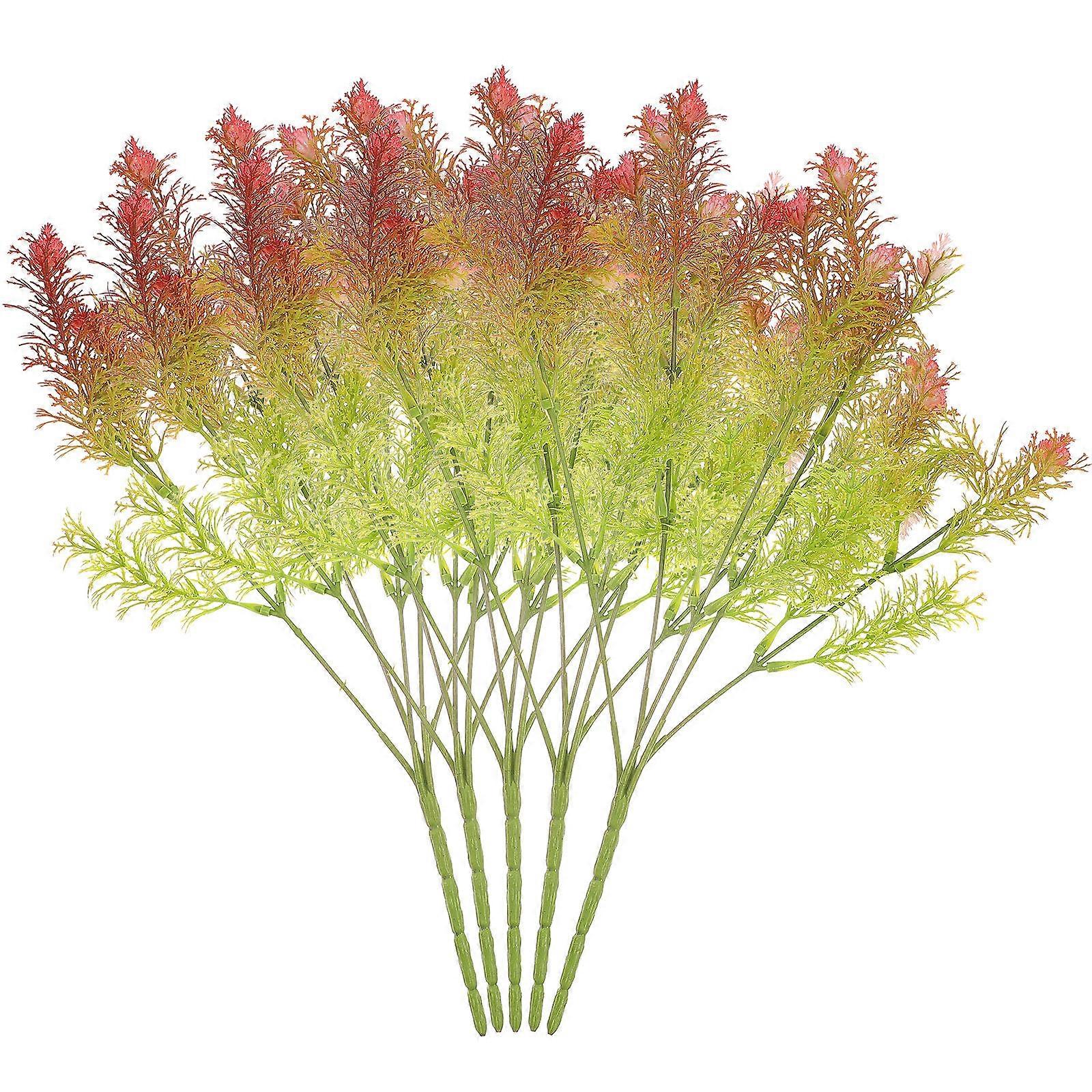 Lifelike Faux Leaf Stems Touch Plant Decorative Branches For Vases Home Decoration Office Garden 5Pack