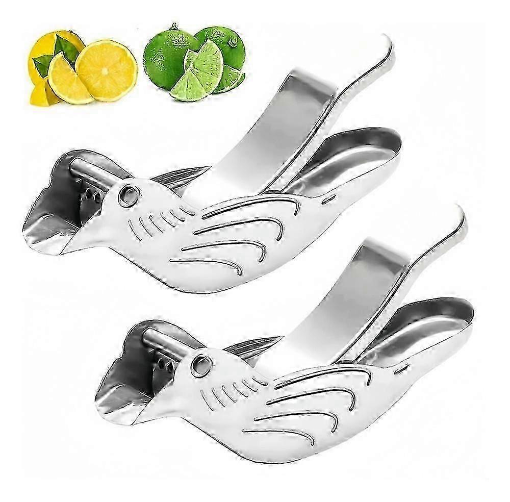 Stainless steel bird-shaped lemon squeezer