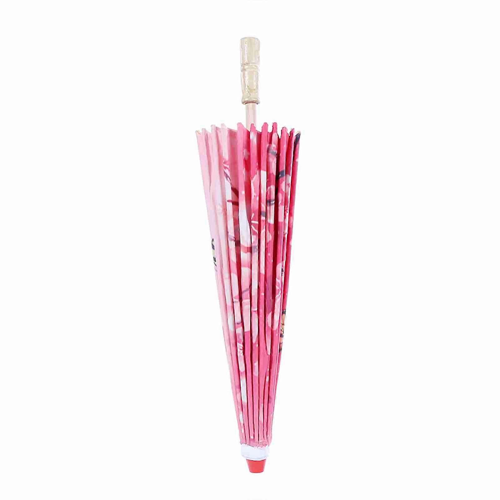 Parapluie coupe-vent fait main pour femme, style danse classique chinoise (rose)