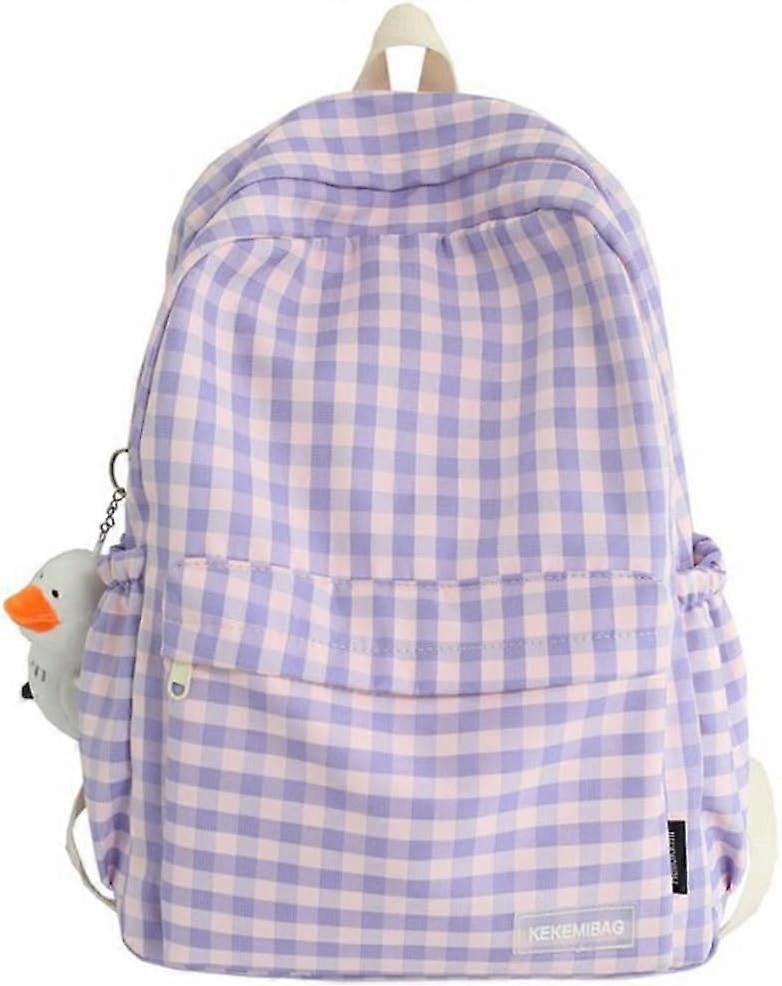 Backpack Light  Large Capacity  School Supplies Daypack (Purple)