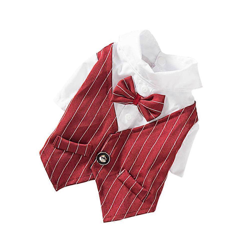 Elegant Pet Suit Dress for Dogs and Cats – Adorable Gentleman Design with Lace Decor, Durable and Easy to Clean, Perfect for Weddings and Special