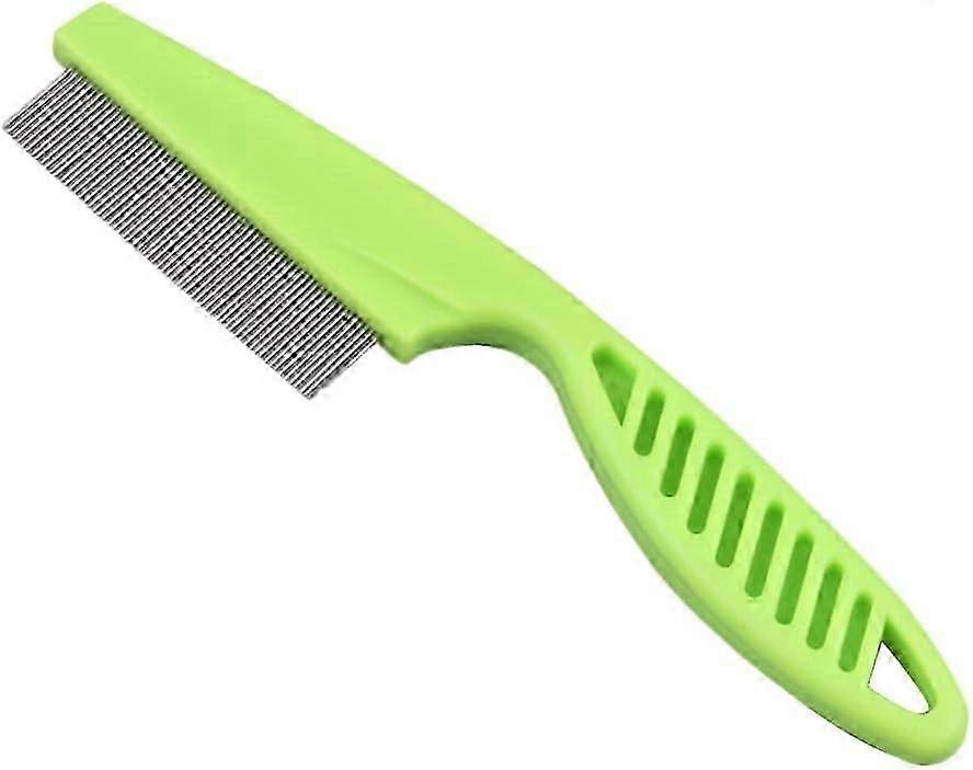 Fine Tooth Comb for Grooming and Dandruff Removal, Suitable for Lice and Flea, Green 185x18 mm