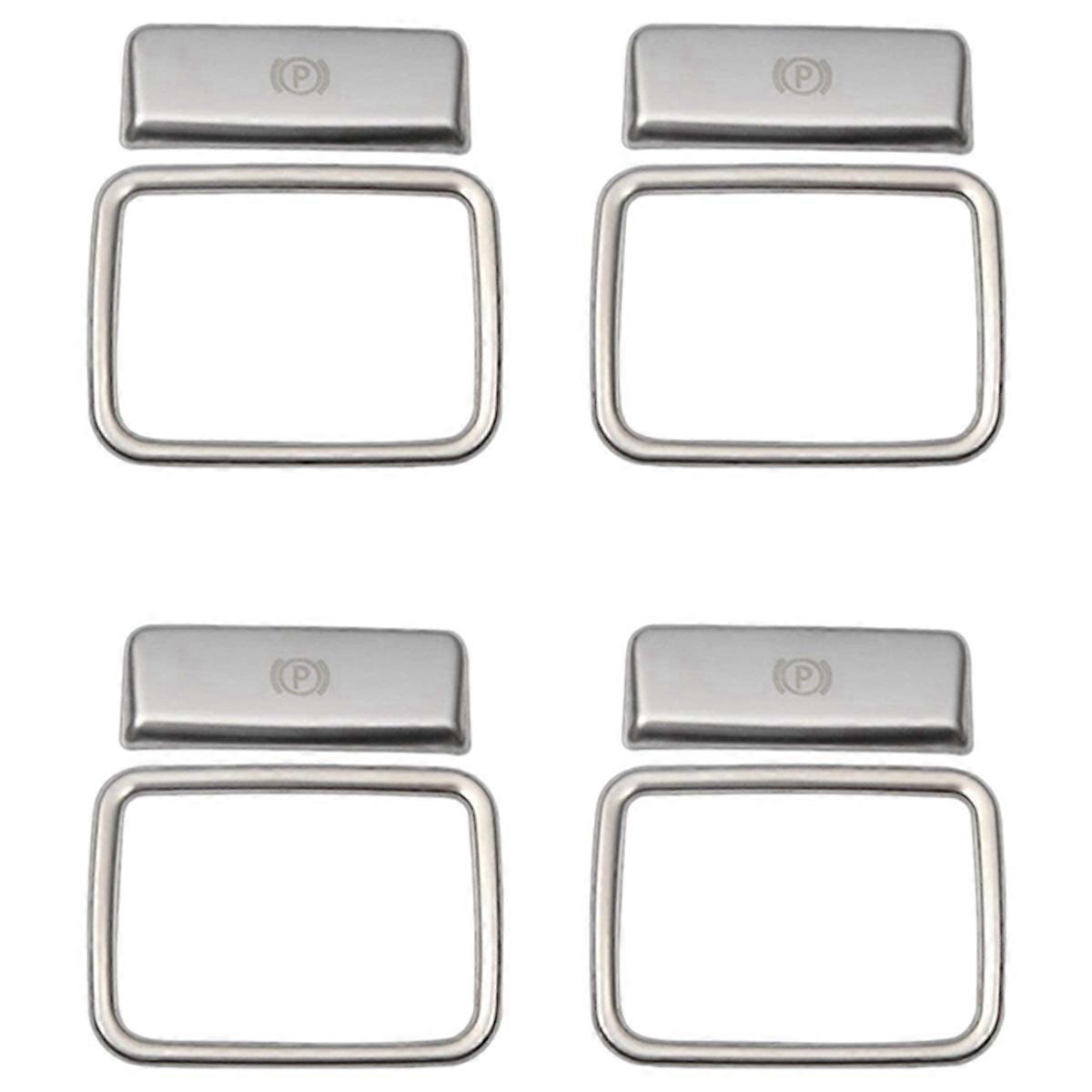 Car Parking Hand Brake Sticker P Button Brake Switch Frame Cover Trim