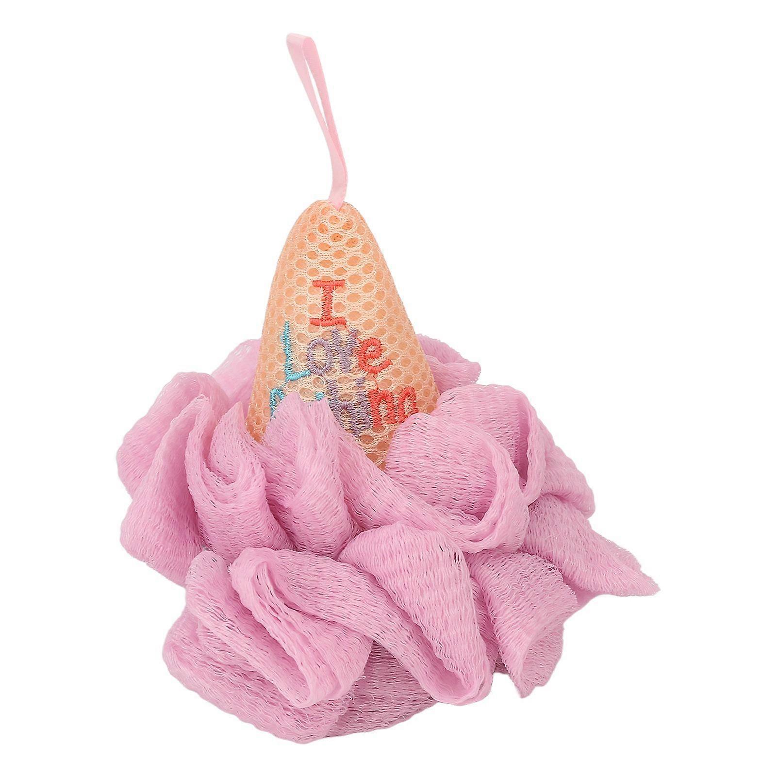 2025 Latest Model Bath Shower Sponge Ice Cream Shape Fine Mesh Elastic Dense F...