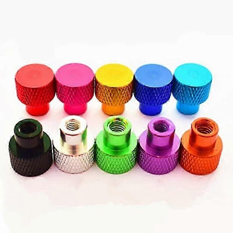10pcs/5pcs M3 M4 M5 M6 M8 Blind Hole Hand Nut Frame Knurled Aluminum Hand Thumb Nut Model Nuts Anodized 10 Colors (Size: M4 10pcs, Suitable