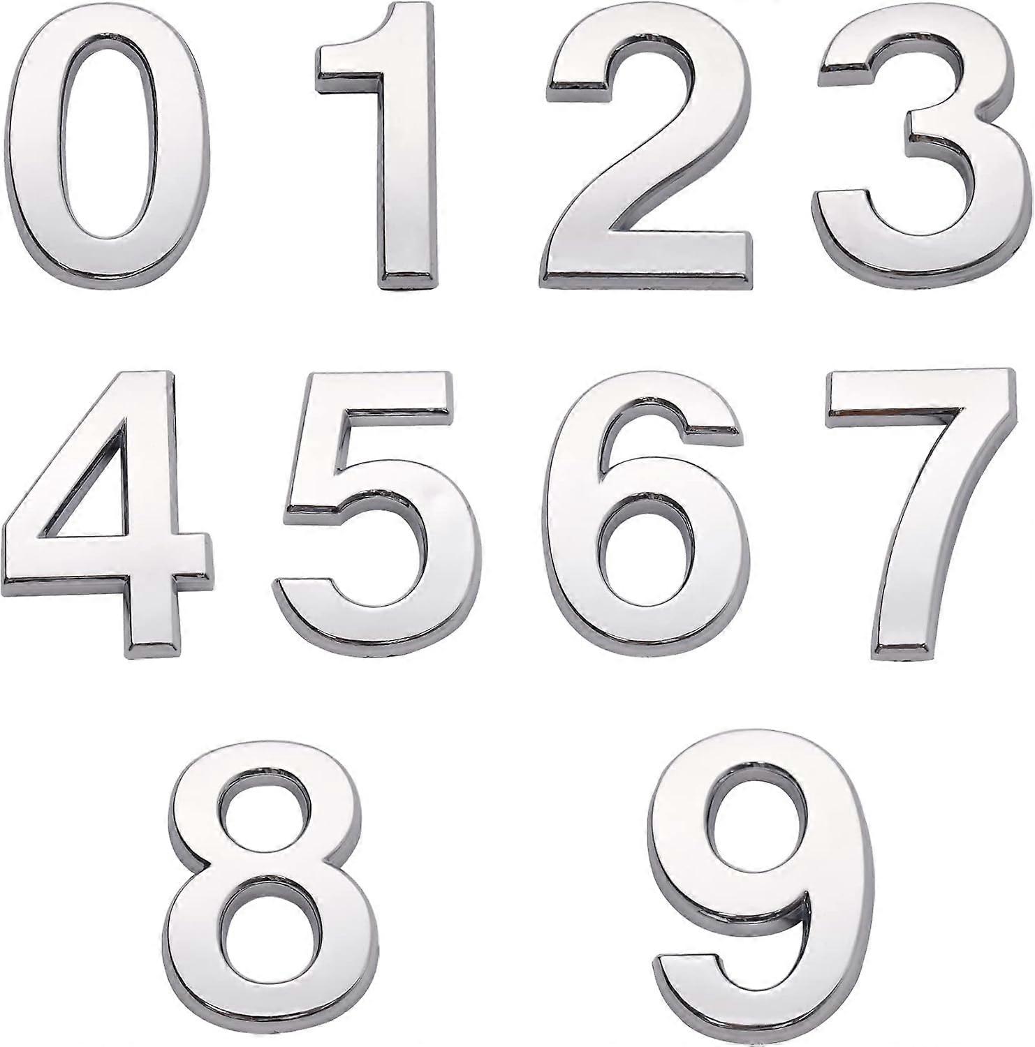 House Numbers Stickers for Mailbox, Door Numbers 0-9, Residence Numbers, 7cm (AAA)