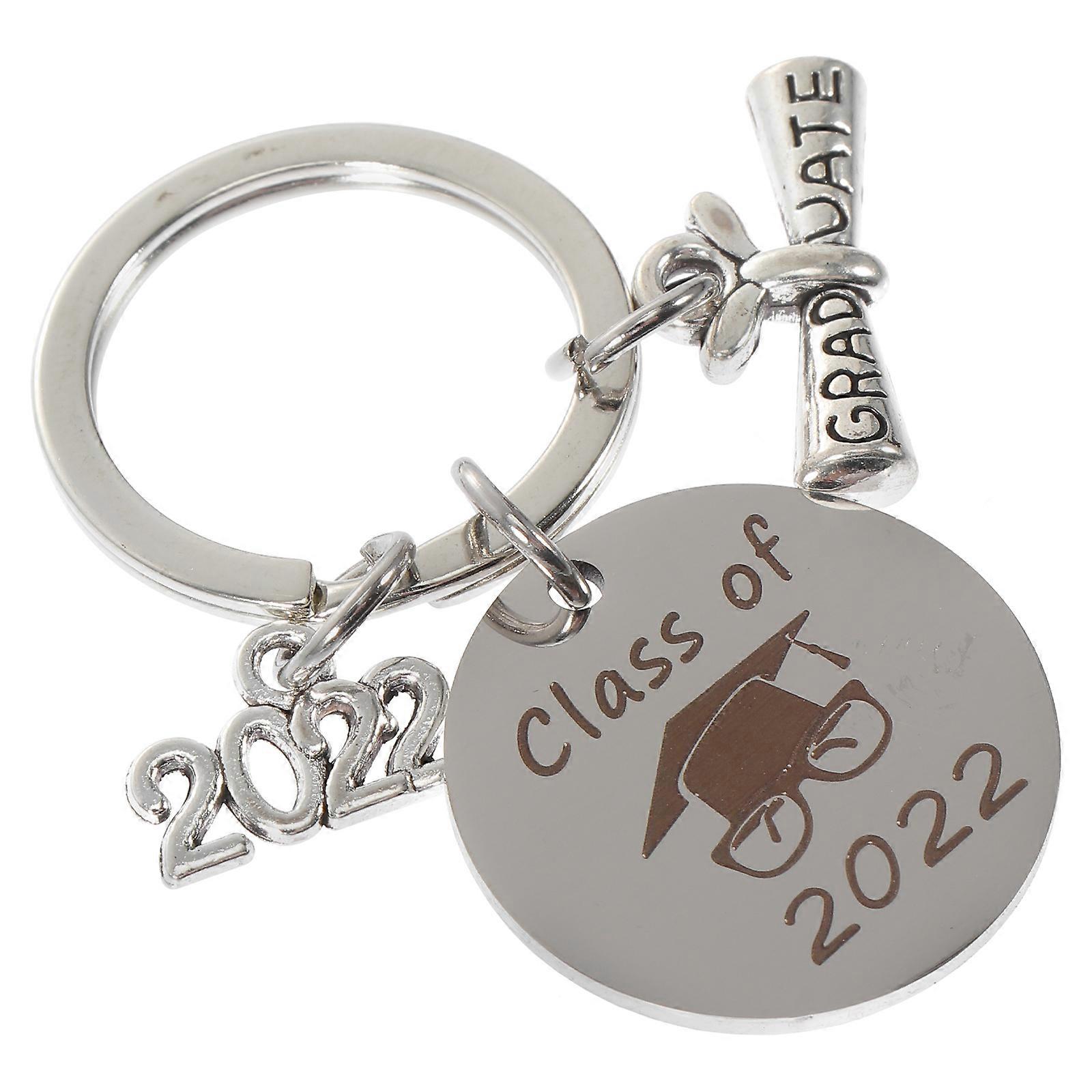 Keychain Hoop Graduation Keychainain Graduation .5CM Silver 1Pack