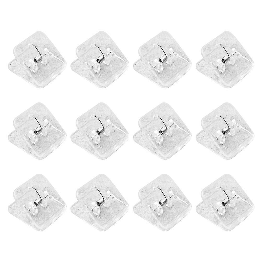 Clips For Papers File Clips Transparent Plastic Home Organization 12Pcs