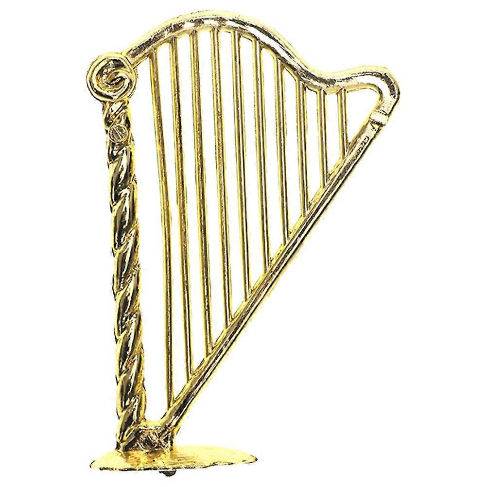 Mini Harp Adornment Simulation Harp Mini Instrument Model Doll House Decor