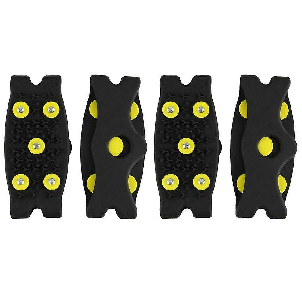 2 Pairs Anti-slip Snow Shoes with Steel Nails for All Shoe Sizes Great for Winter Activities Multi