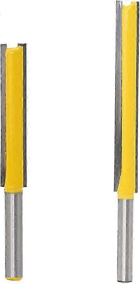 2pcs 1/4 Shank Extra Long Straight Router Bit 2" 3" Long Cutting Trimming Cutter for Woodworking