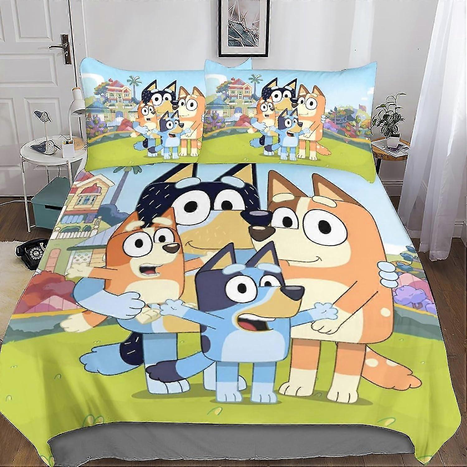 Conjuntos de Cama de Impressão 3D de Anime Fofos com Fronhas, Conjunto de Capa de Edredom de Microfibra Macia, 3 Peças

