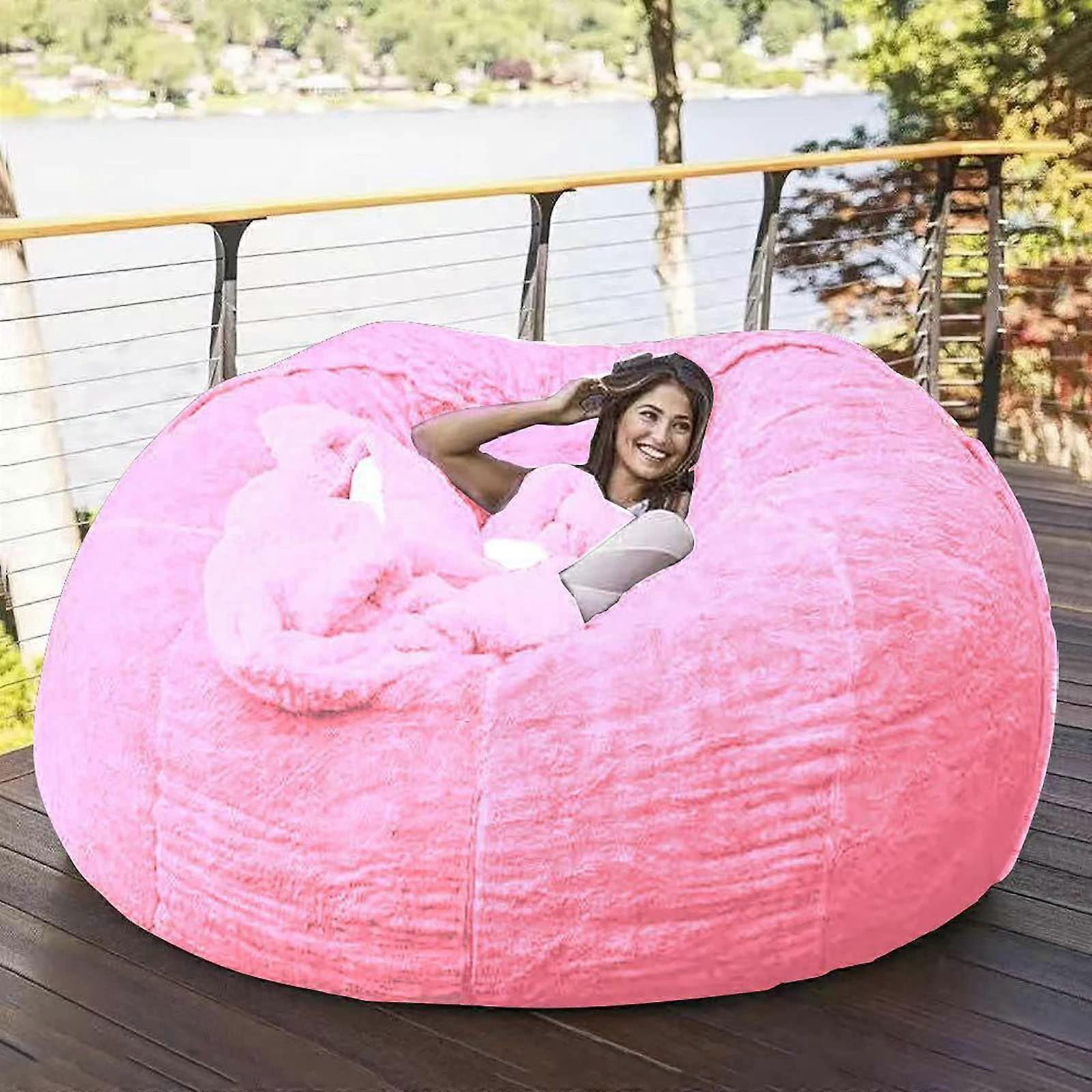 Luxurious faux faux fur bean bag sofa cover, 1.5 m, 1.8 m, 2.1 m, lazy indoor and outdoor sofa bed replacement