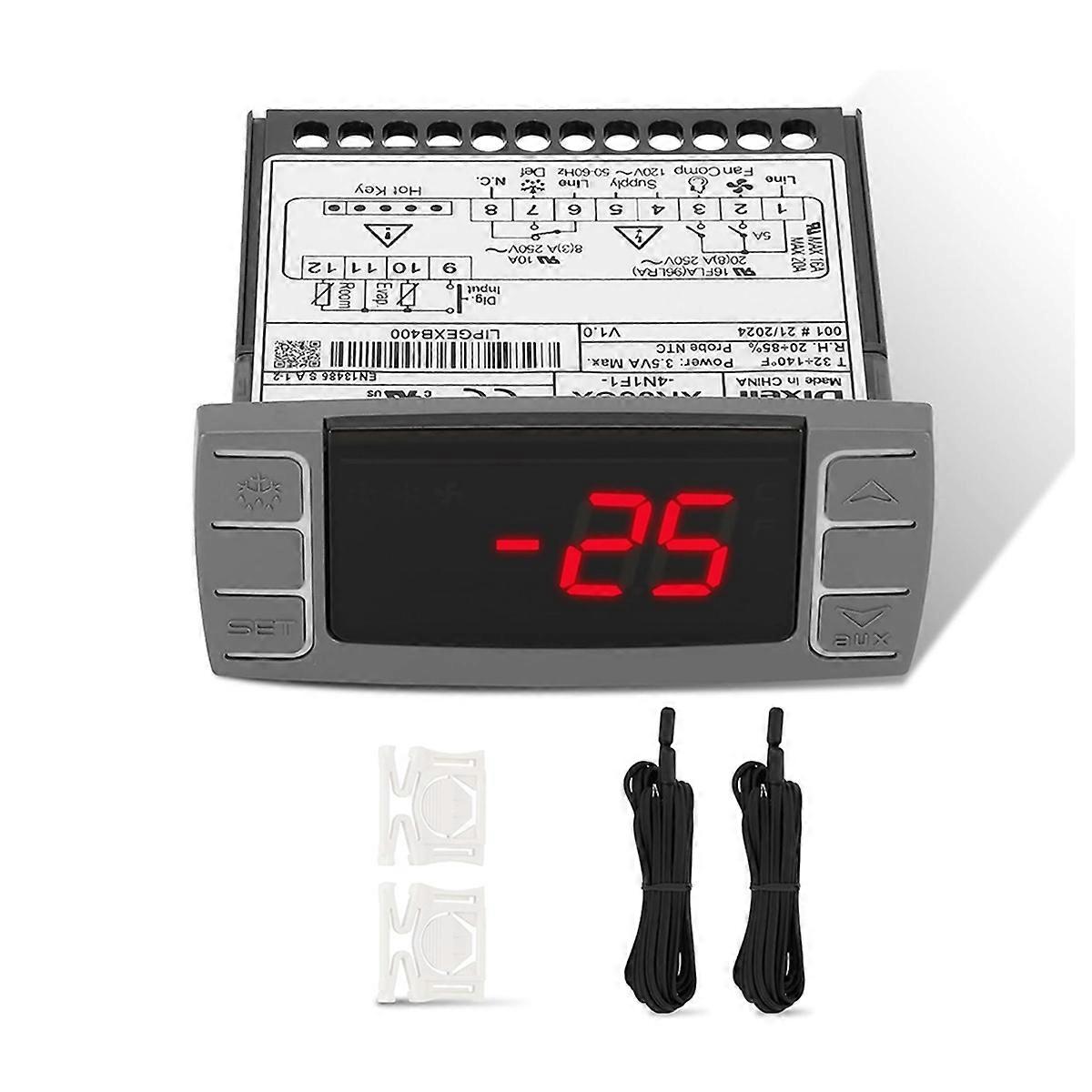 XR06CX-4N1F1 Temperature Controllers, Programmable Digital Thermostat with Sensor Probe