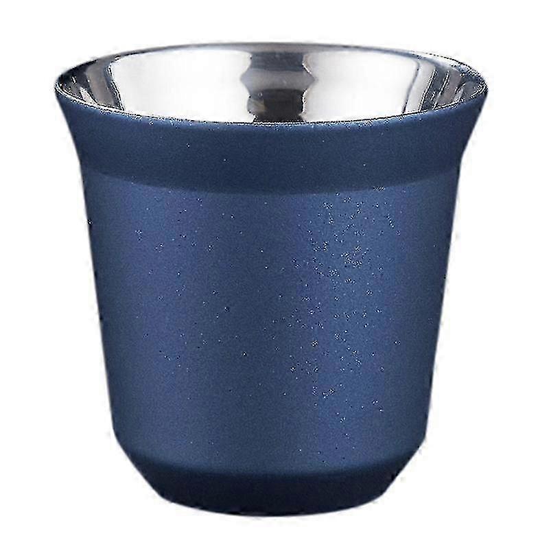Isolamento della tazza da caffè espresso in acciaio inossidabile a doppia parete da 80 ml per caffè a forma di capsula
