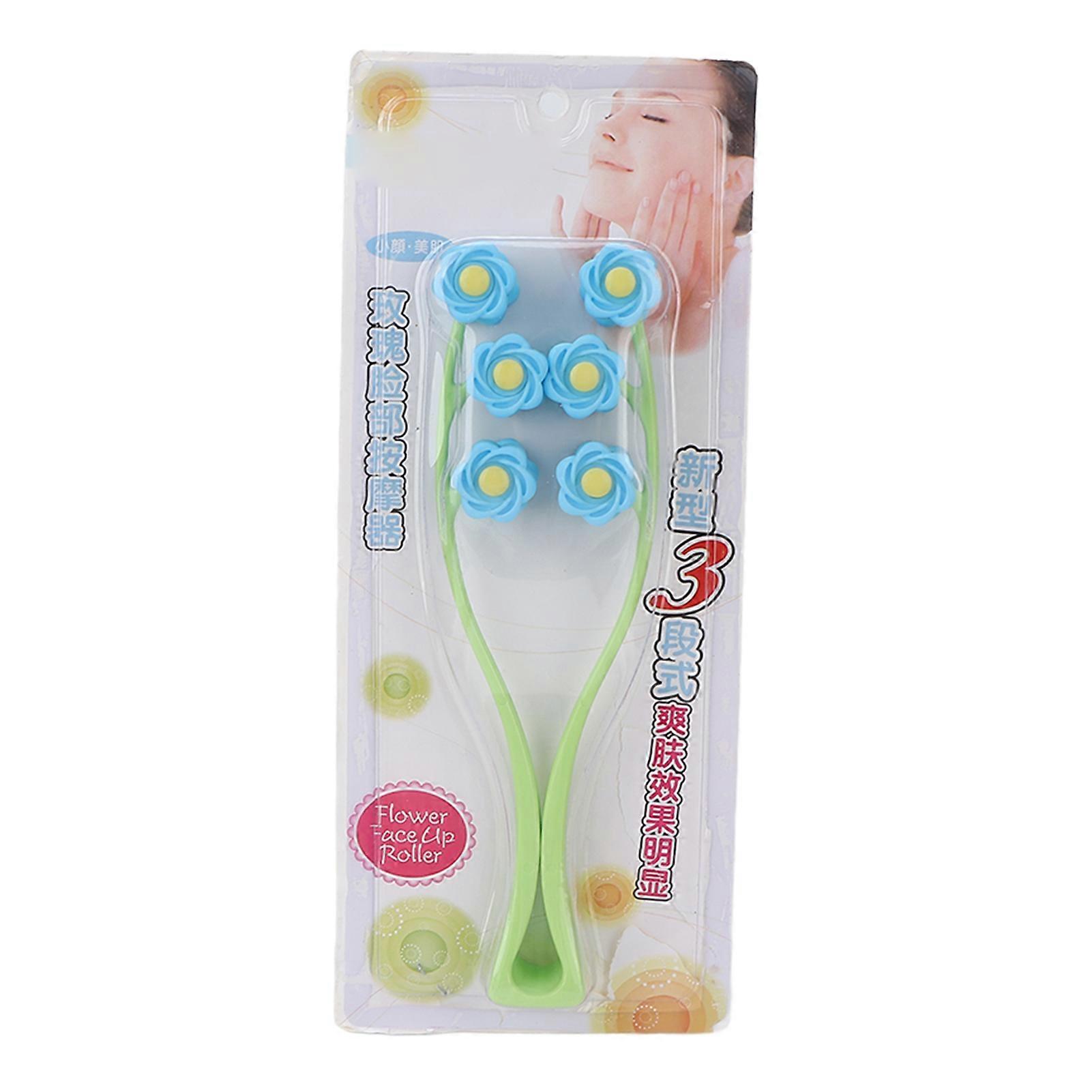 Face Roller Concave Convex Particles Comfortable Handle Multiple Rollers V Shaped Face Massager