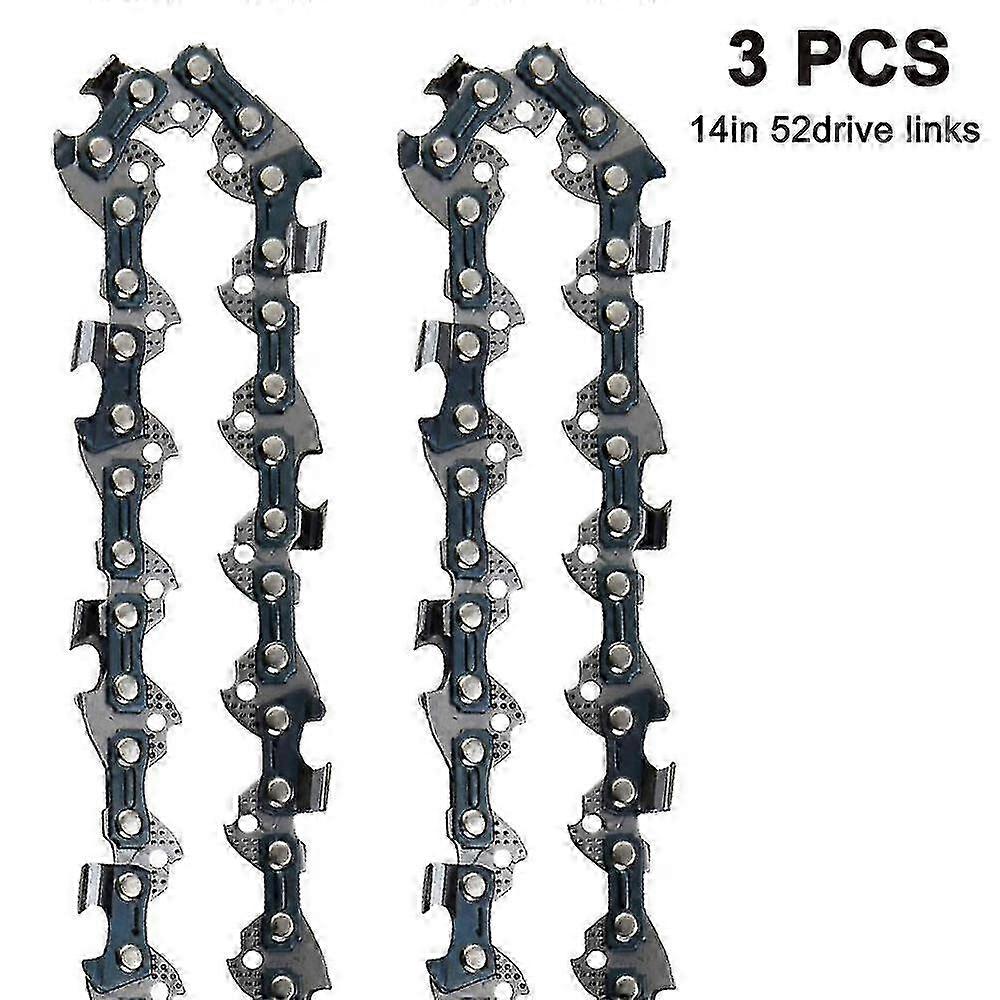 3pc Universal Logging Chainsaw Chains 3/8 LP Semi-Chisel for Gas Chainsaws