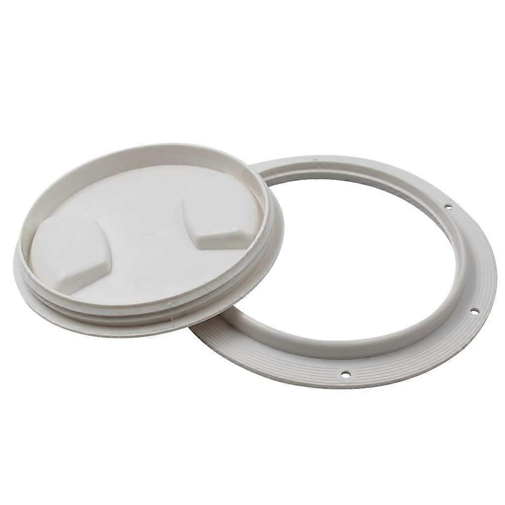 Round hatch cover for unscrewing deck plates, 12.7 cm, white