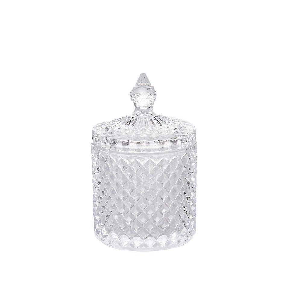 Snack Packs Container Glass Bootle Transparent Candies Snacks Toothpick Bootle for Home Store Restaurant Large Size Cylinder Pattern 2Set