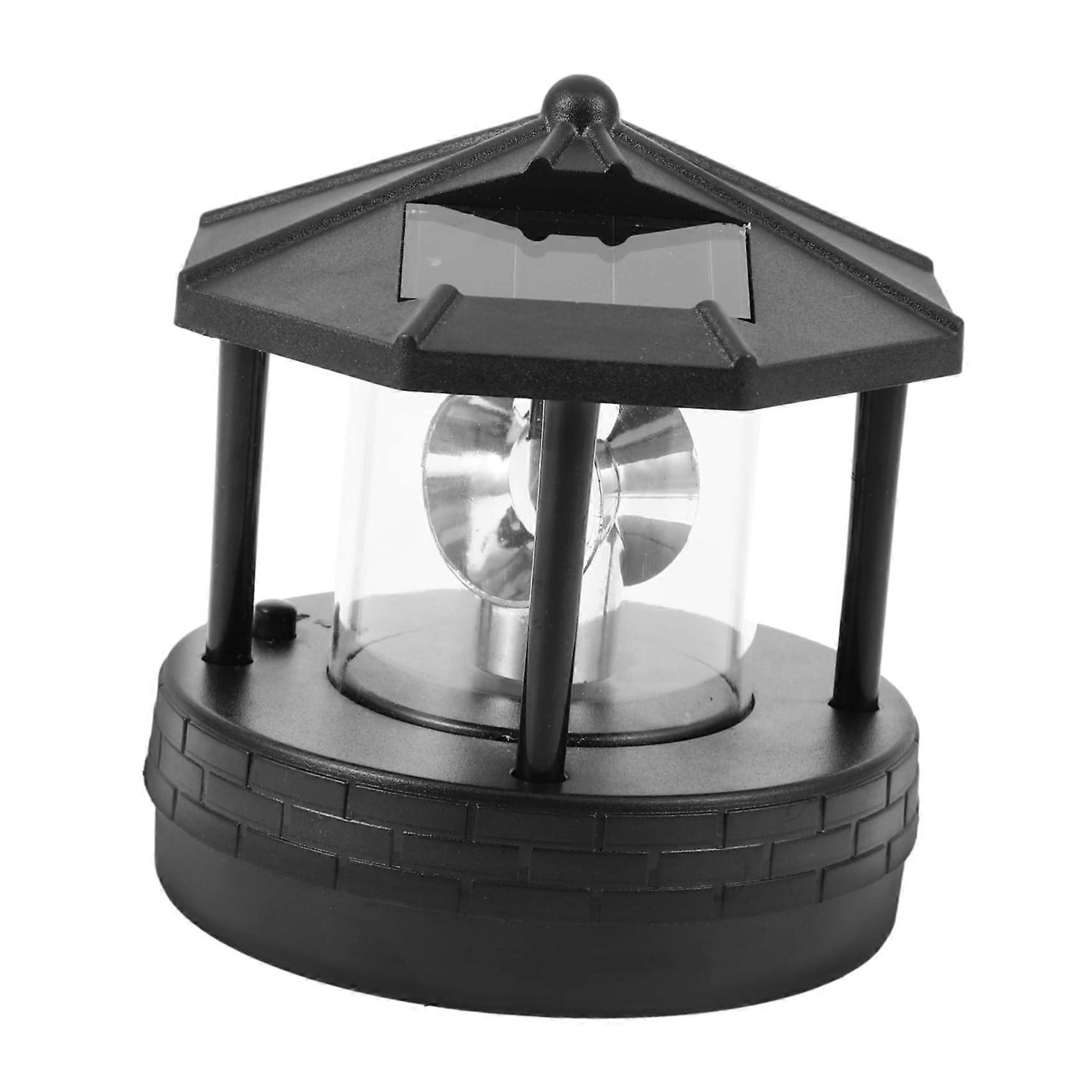 Garden lighthouse with rotating LED light for outdoor areas, decorative solar for garden and landscape, energyefficient and lowmaintenance.
