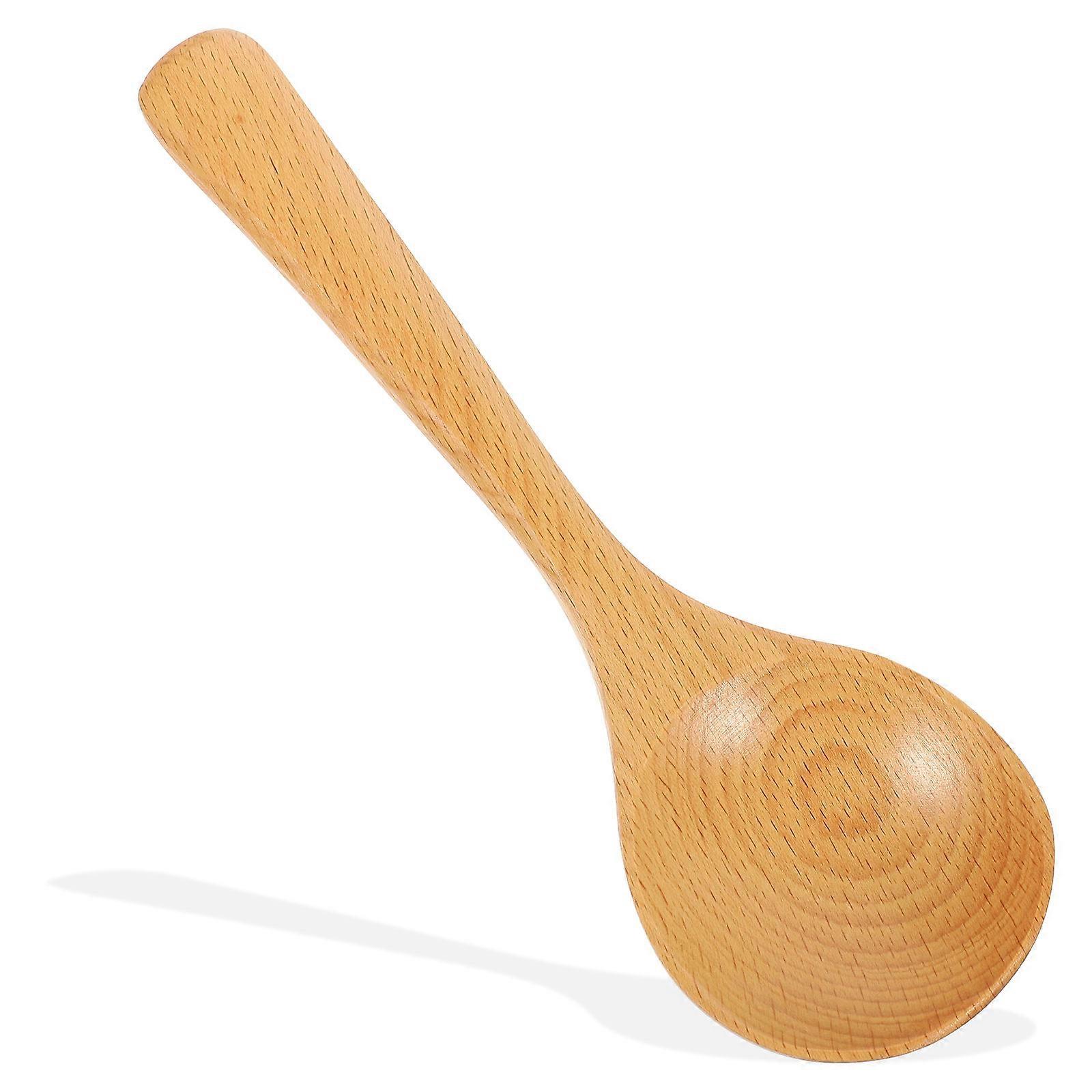 Beech Wood Large Soup Spoon Ladle for Kitchen & Restaurant Use – Smooth Finish Serving Ladle for Soups & Stews