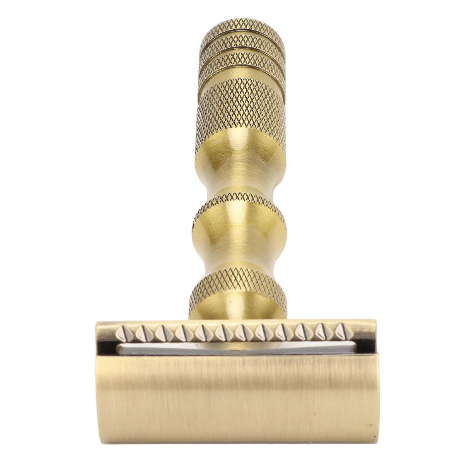 Manual Beard Trimmer Double Edge Replaceable Blades Prevent Slip Safe Men Beard Trimming Tool for Home Travel