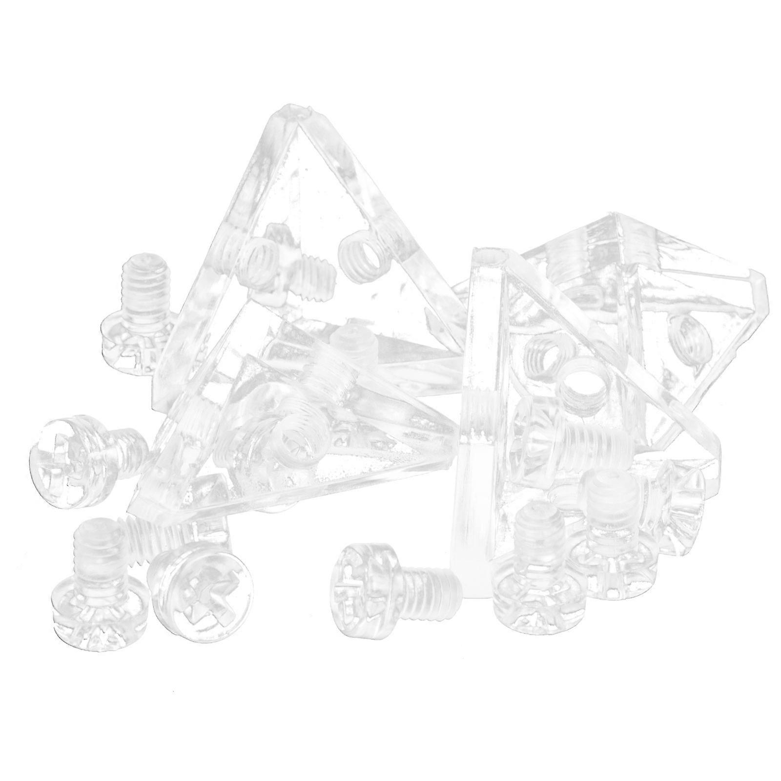 Plastic Furniture Corner Brace Acrylic Corner Bracket Diy Projects 2.50X2.50X1.50CM Supporting 4 Sets