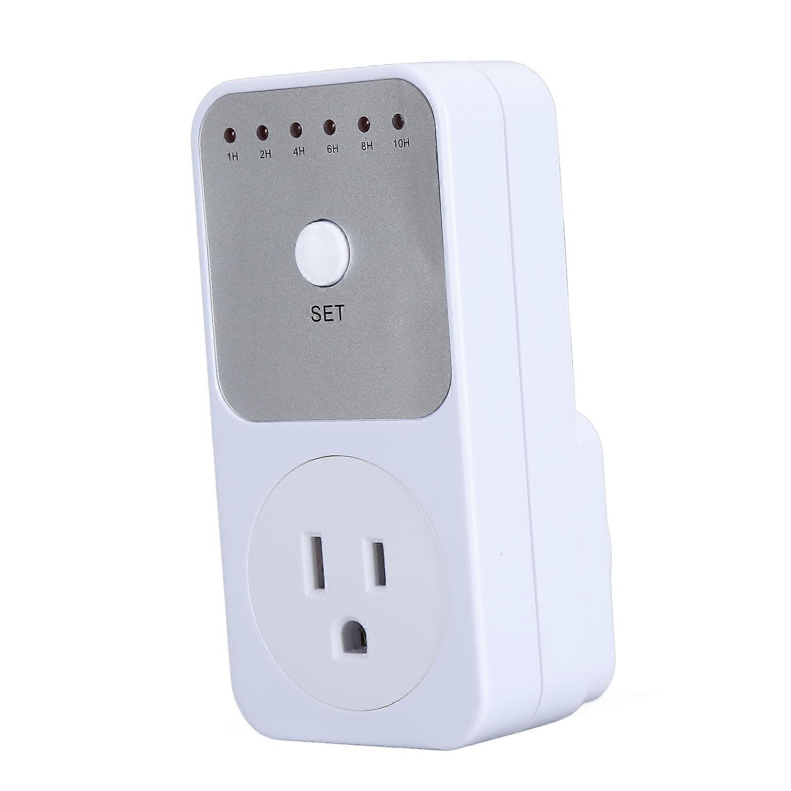 Countdown Timer Socket 1 2 4 6 8 10 Hour Options Auto Shut Off Outlet Countdown Timer for Lamps Fans Heaters 120V 15A 1800W US