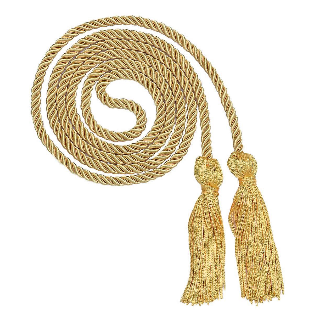 2 Pcs Graduation Honor Cords with Durable Polyester Tassels, Knotted Stranded Ropes for Bachelor Gown Ceremony, Graduation Party Decoration, Non