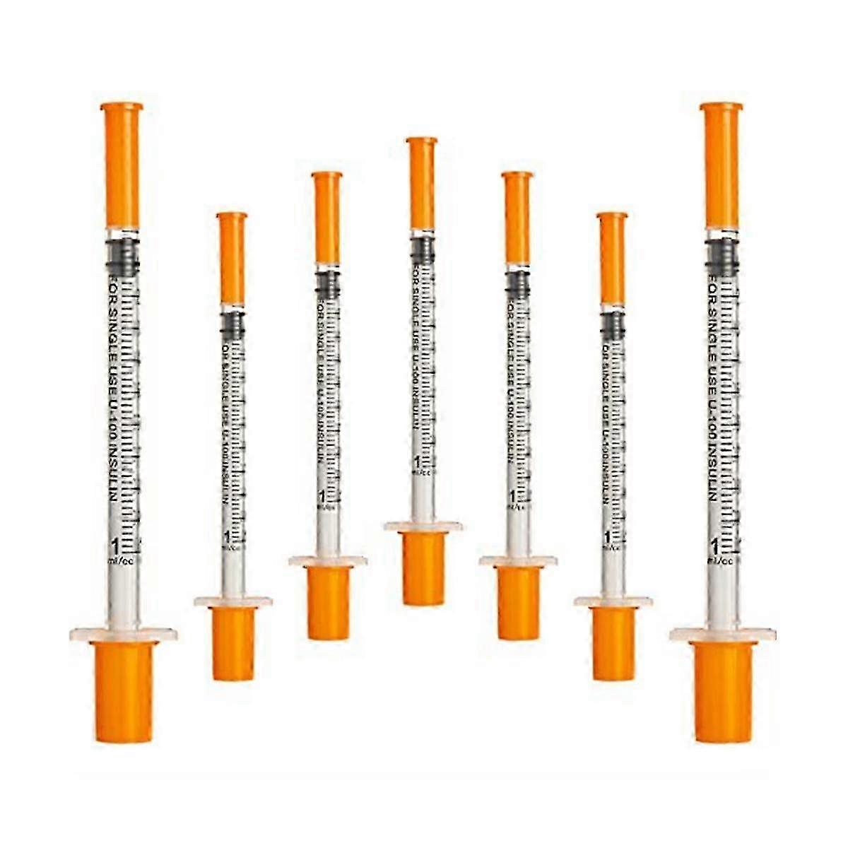 50-Pack of 1ML Syringes with 30G, 8mm Needles, Individually Sealed for Lab Supplies