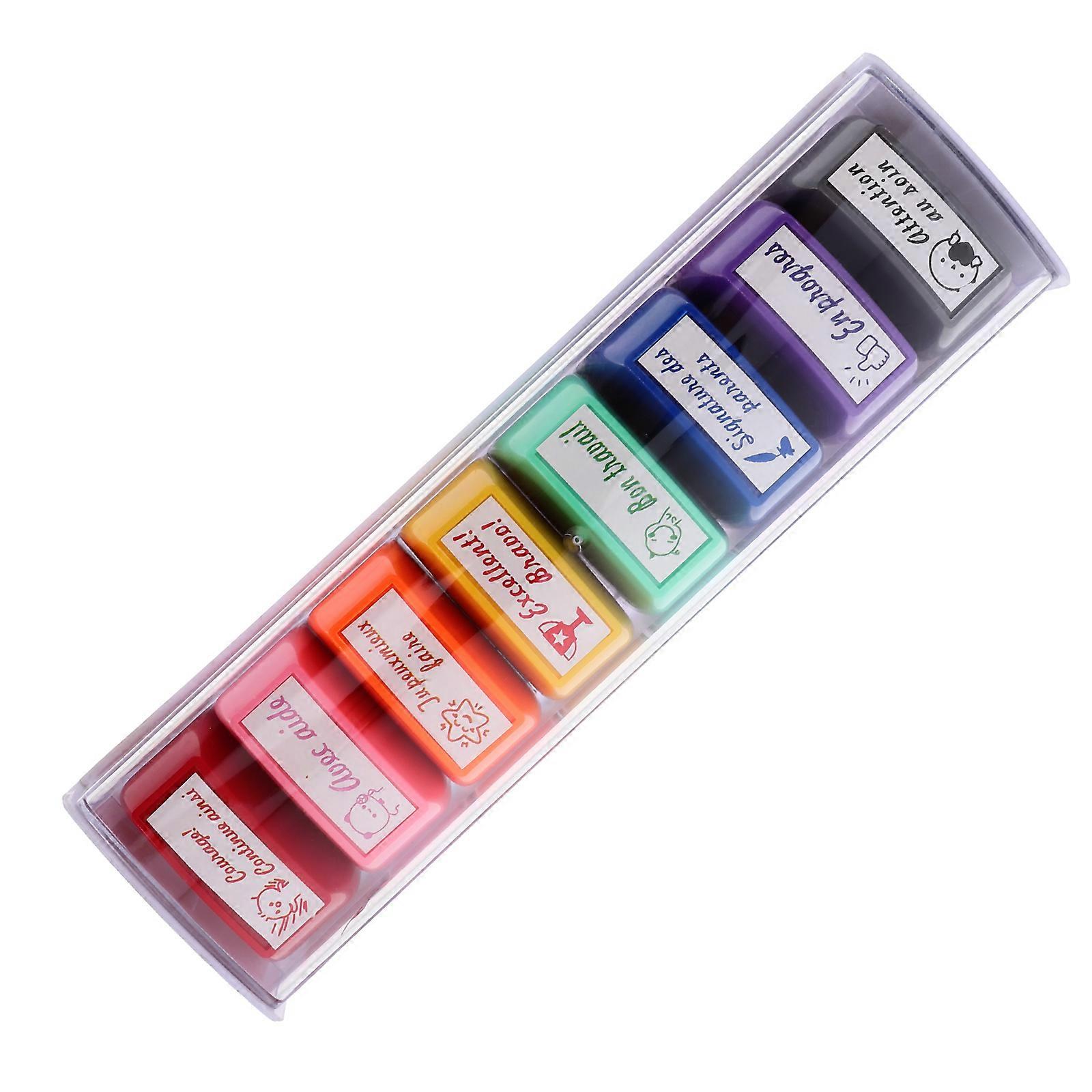 Homework Correction Stamps For Teachers Elementary Classroom Use Lovely Appearance 8Pcs
