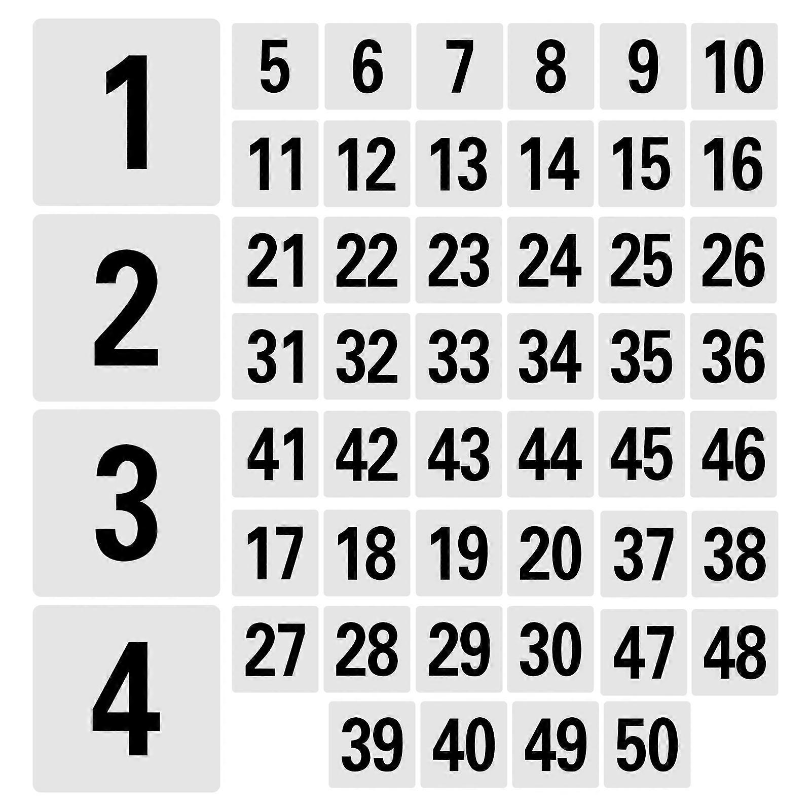 Table Numbers Plastic Double Table Number Cards for Weddings 50Pcs