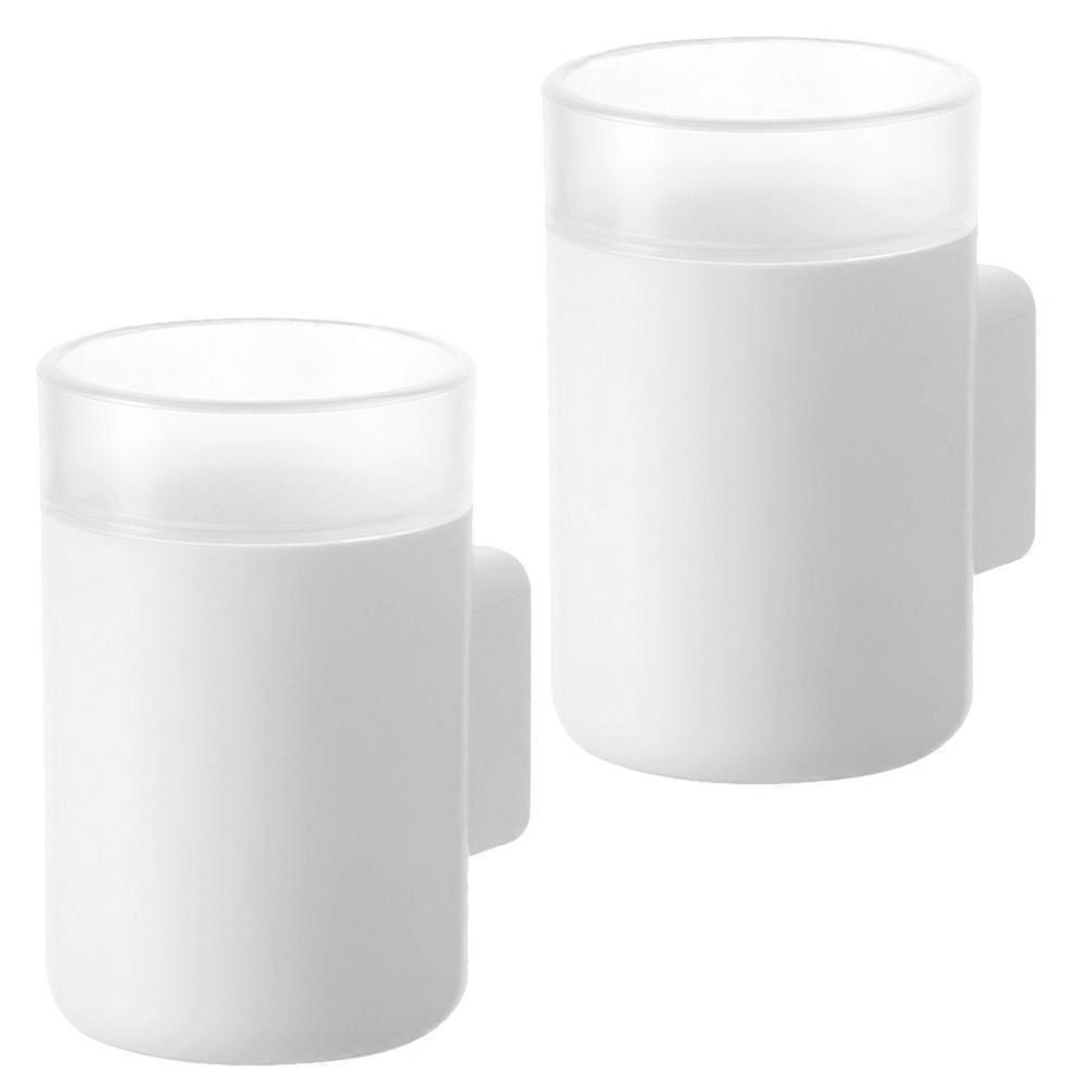 Bathroom Toothbrush Organizer Drainage Hygiene Improvement Plastic Rectangular Family 2Set