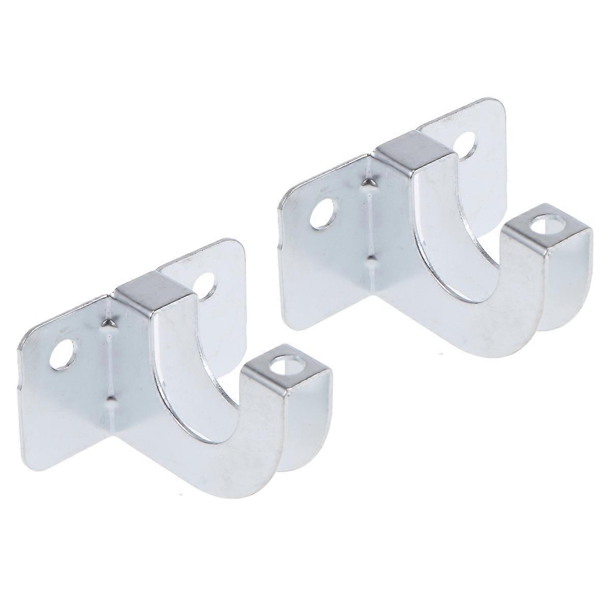 2 Pack Zinc Plated Metal Water Hook Bracket for Garden Hose Pipe Hanger – Easy Install with Screws, Hard Hook Design, Silver Finish