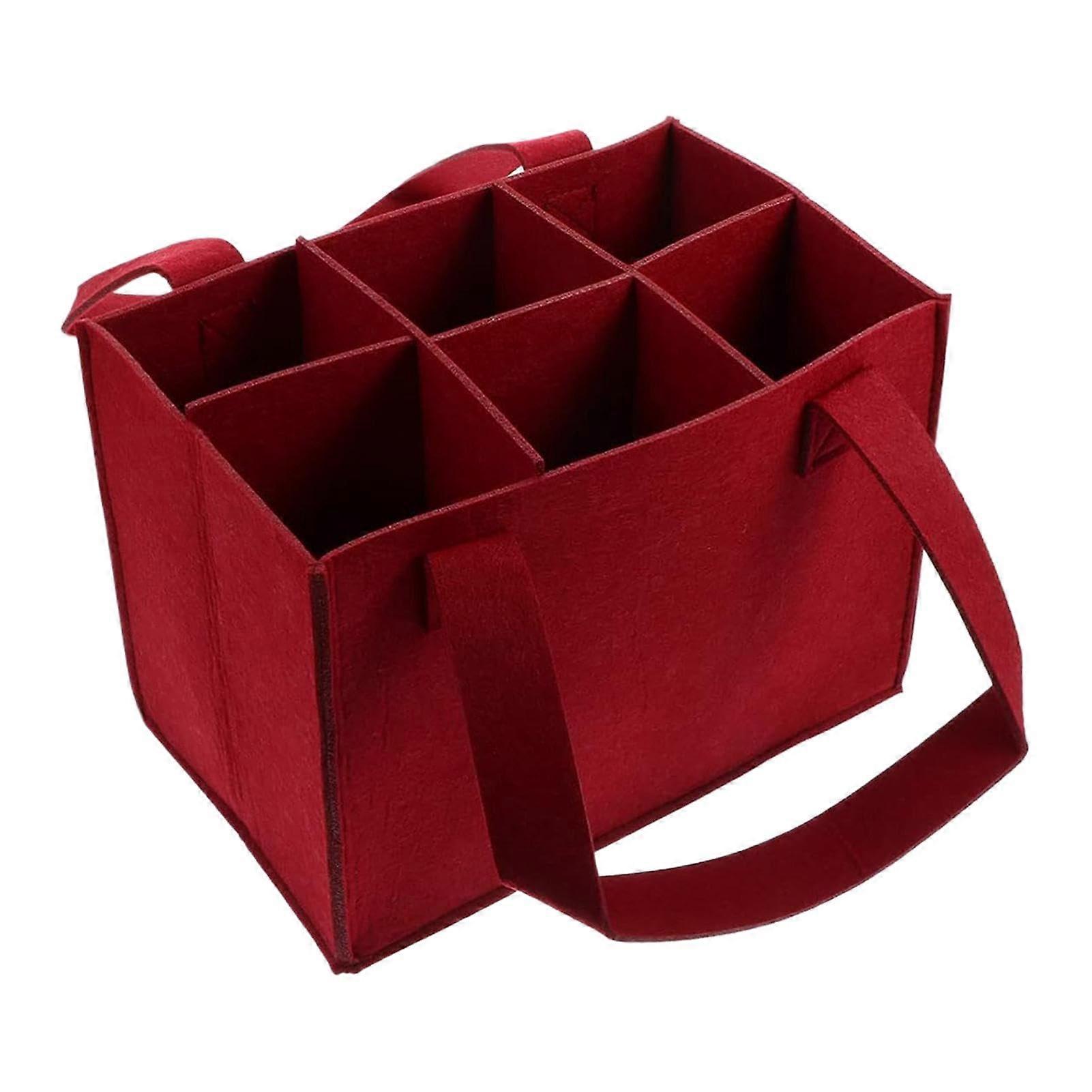 Wine Bottle Holder with Wall Mount, Felt Wine Storage Bag, Reusable Grey Wine Tote, Travel Carrier for Red Wine, Camping, and Parties