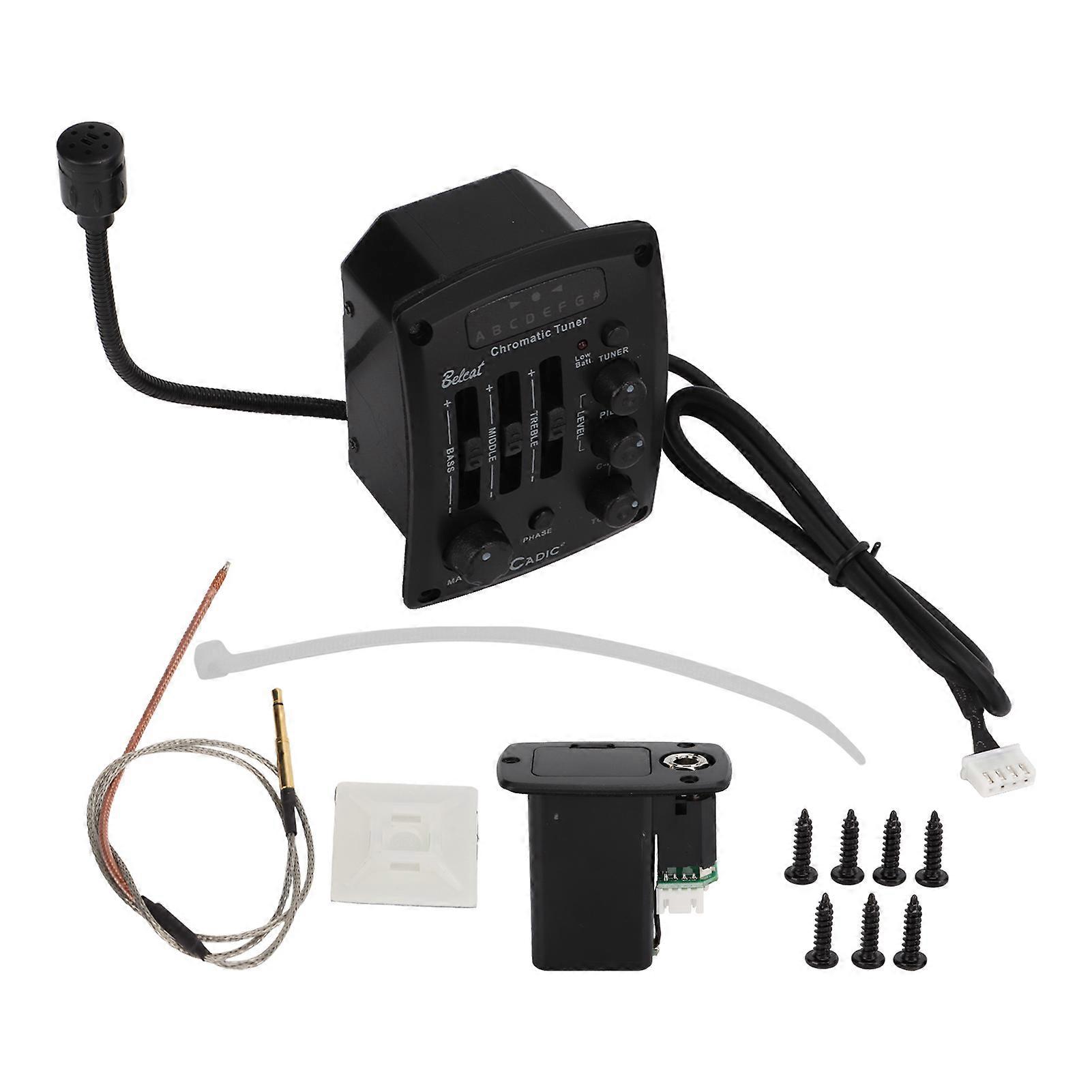 Guitar Pickup Equalizer Plastic Electronic Components Black Musical Instrument Accessories