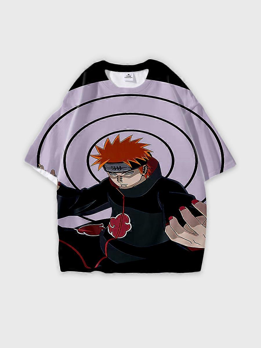 T-shirt round neck Role Pattern loose short sleeve C2287