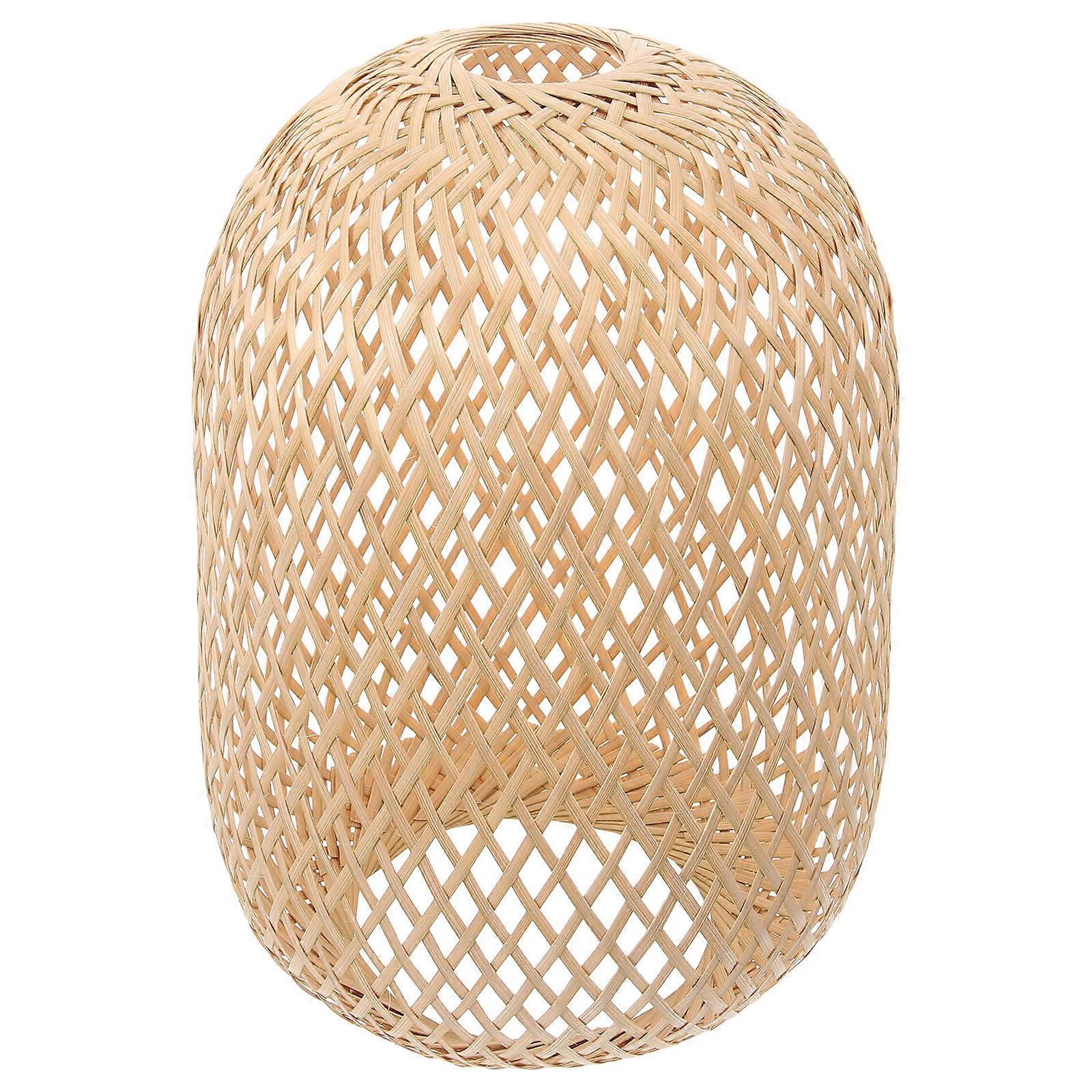 Rustic Bamboo Woven Pendant Lamp Shade – Decorative Light Cover for Home, Easy Installation, Warm Atmosphere, Smooth Surface, Gentle Texture,