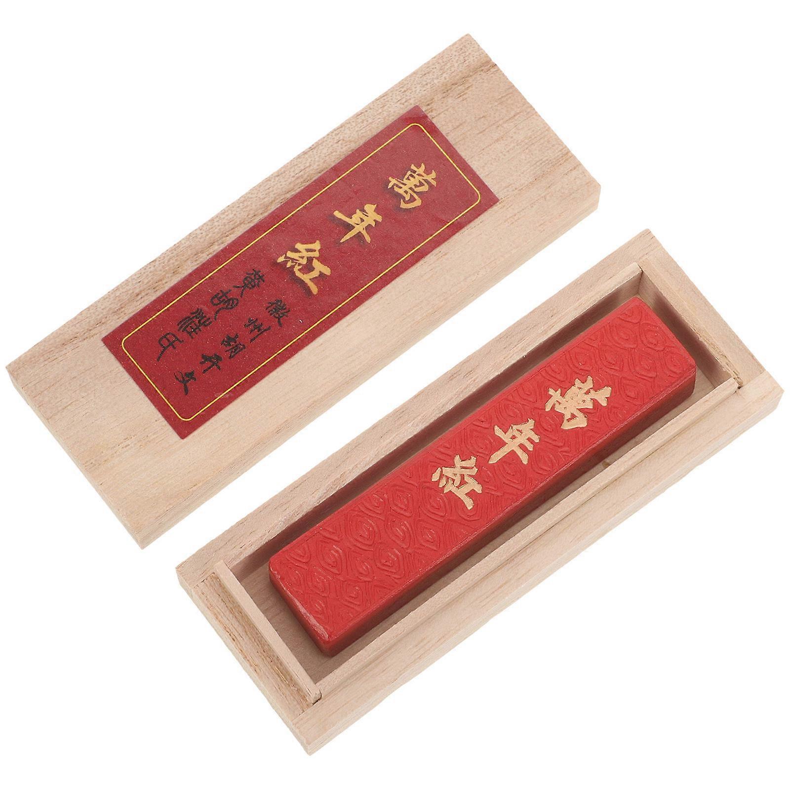 Handmade Ink Stick For Artists Featuring Durable Material 7.00X1.50X0.90CM Red For Drawing And Calligraphy 1Pcs