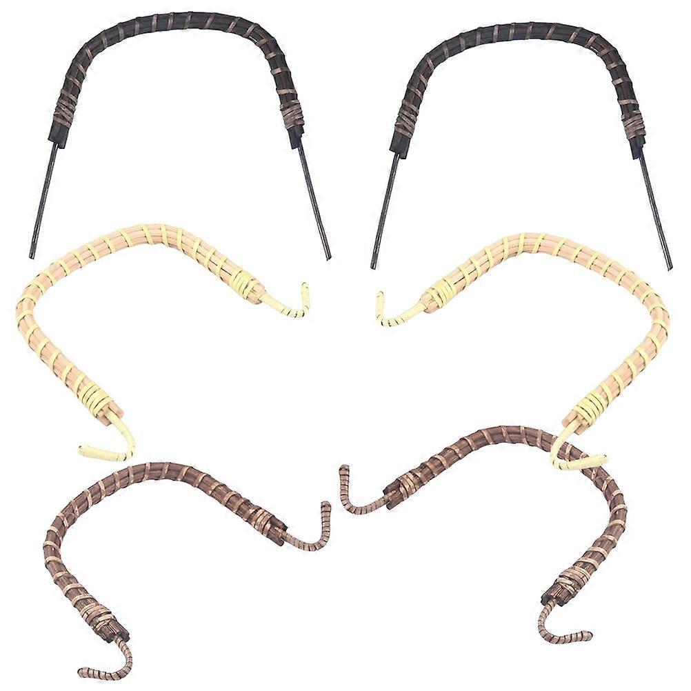 Replaceable Kettle Grips 6Pcs For Household Use Woven Handles Rectangular Shape Heat Resistant