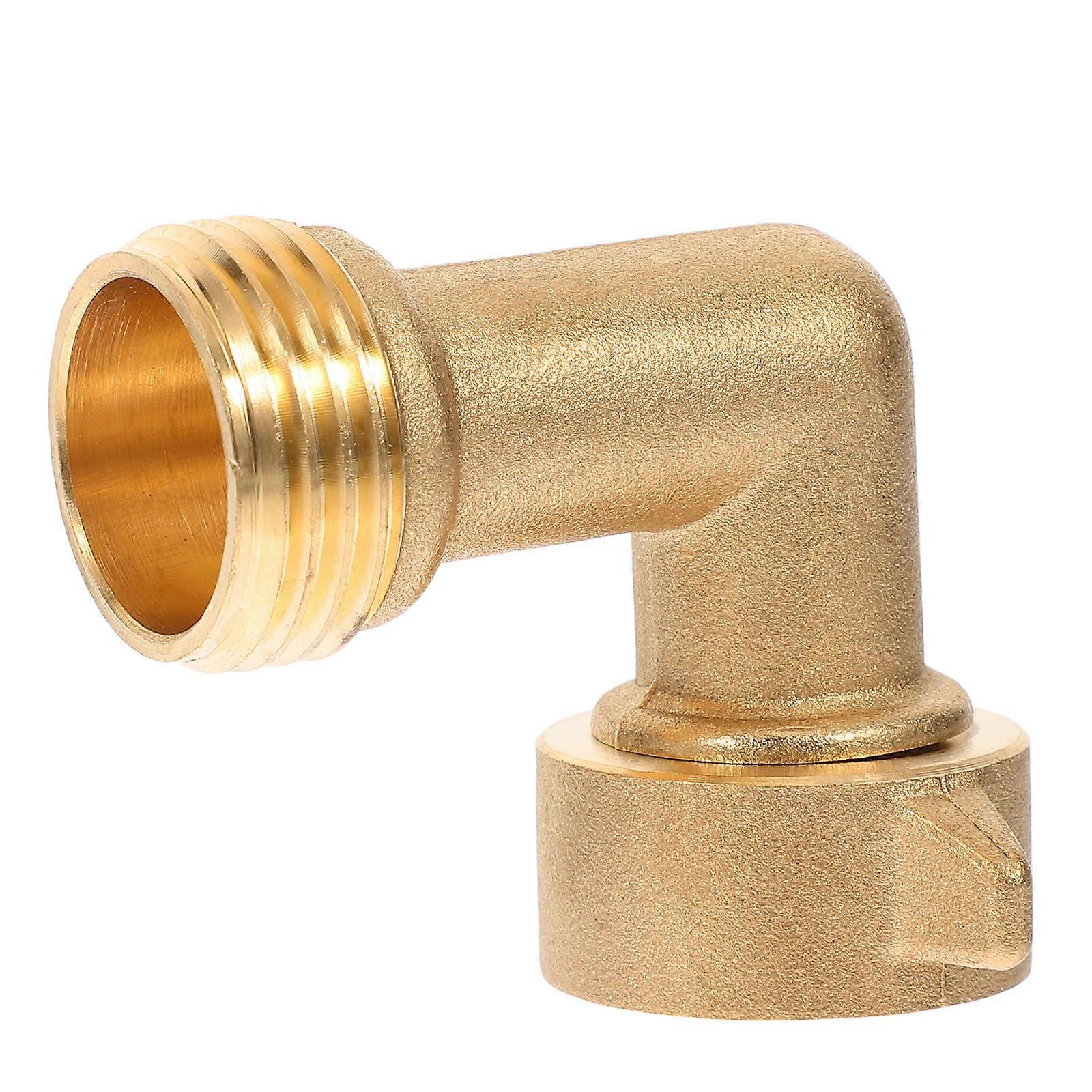 Golden Brass 90 Degree Hose Elbow Adapter for Home Prevents Kinks Ensures Stable Water /4 Inch