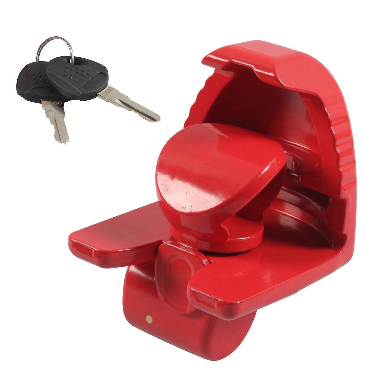Adjustable Trailer Coupler Lock 1-7/8, 2, 2-5/16 Inches Aluminum Red Trailer Accessory